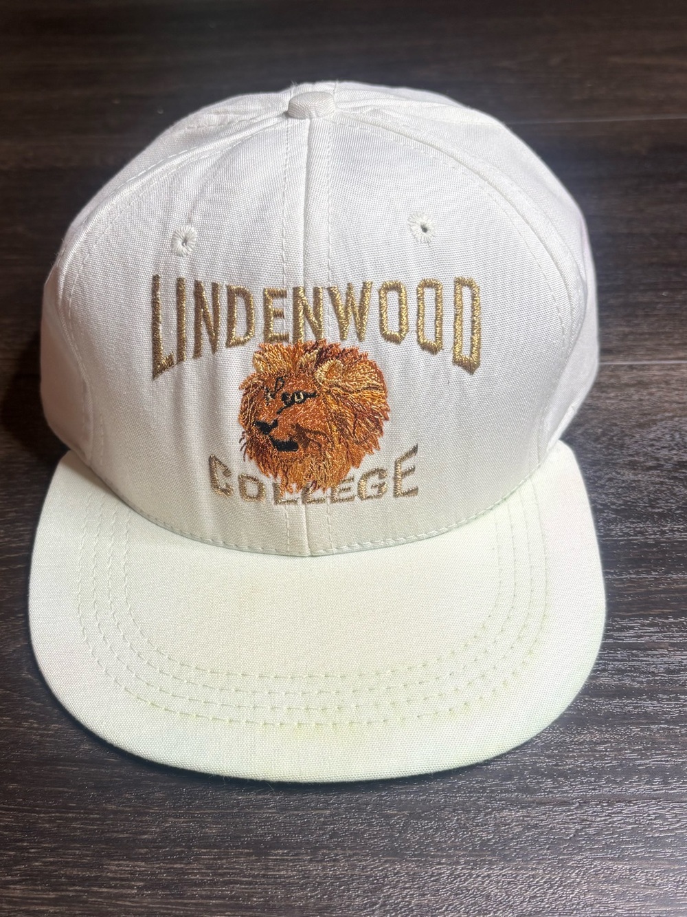 Vintage Lindenwood Lions College Leather Strap Back Hat